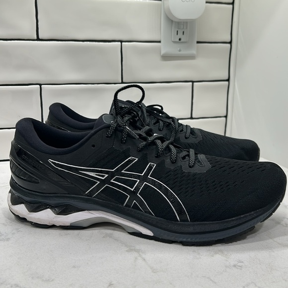 ASICS GEL KAYANO 27 MENS SNEAKERS 13 Extra Wide Black Silver - Picture 14 of 16